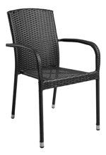 Trädgårdsstol Lissabon Svart Sunlife